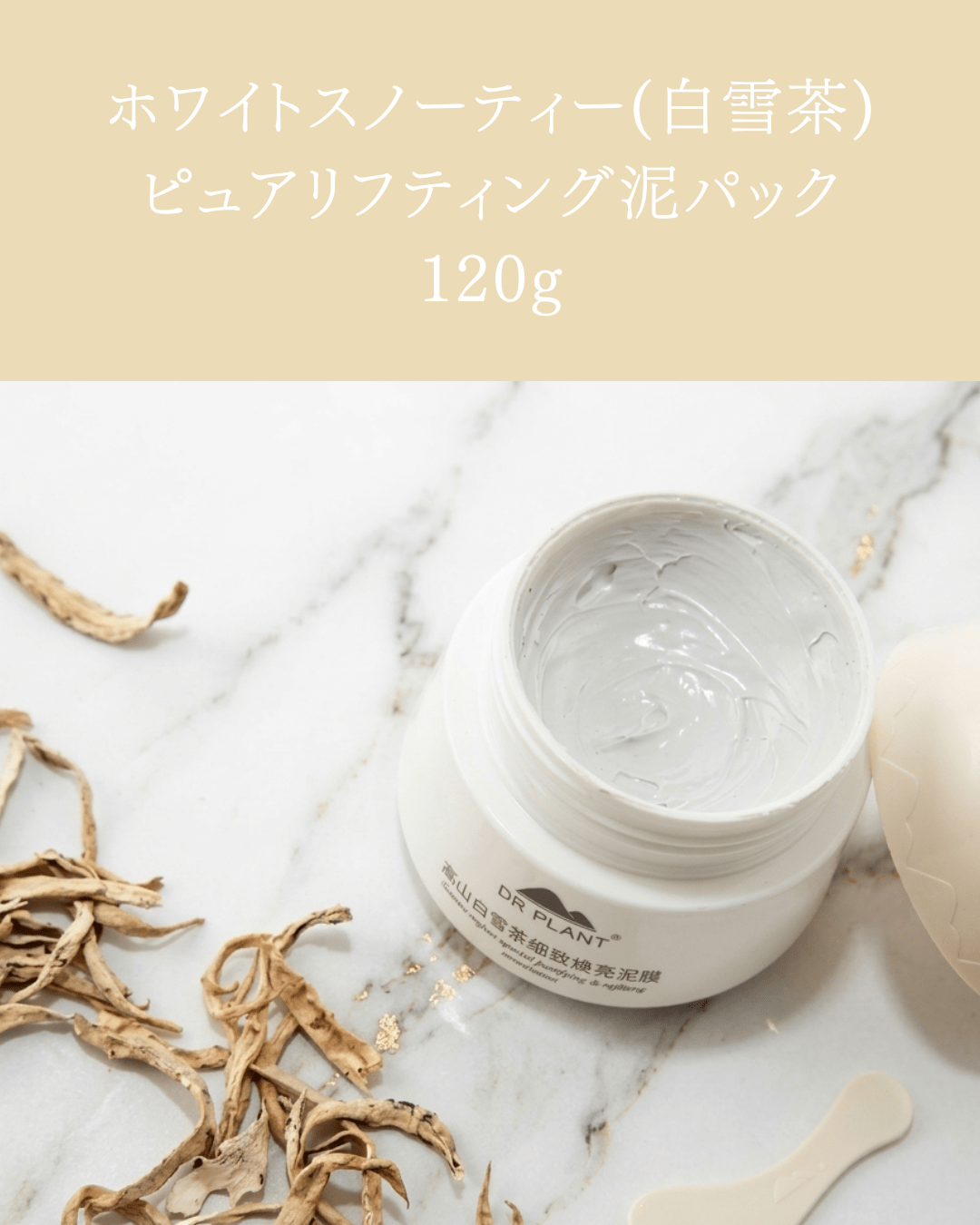ホワイトスノーティー(白雪茶) ピュアリフティング泥パック - DRPLANT